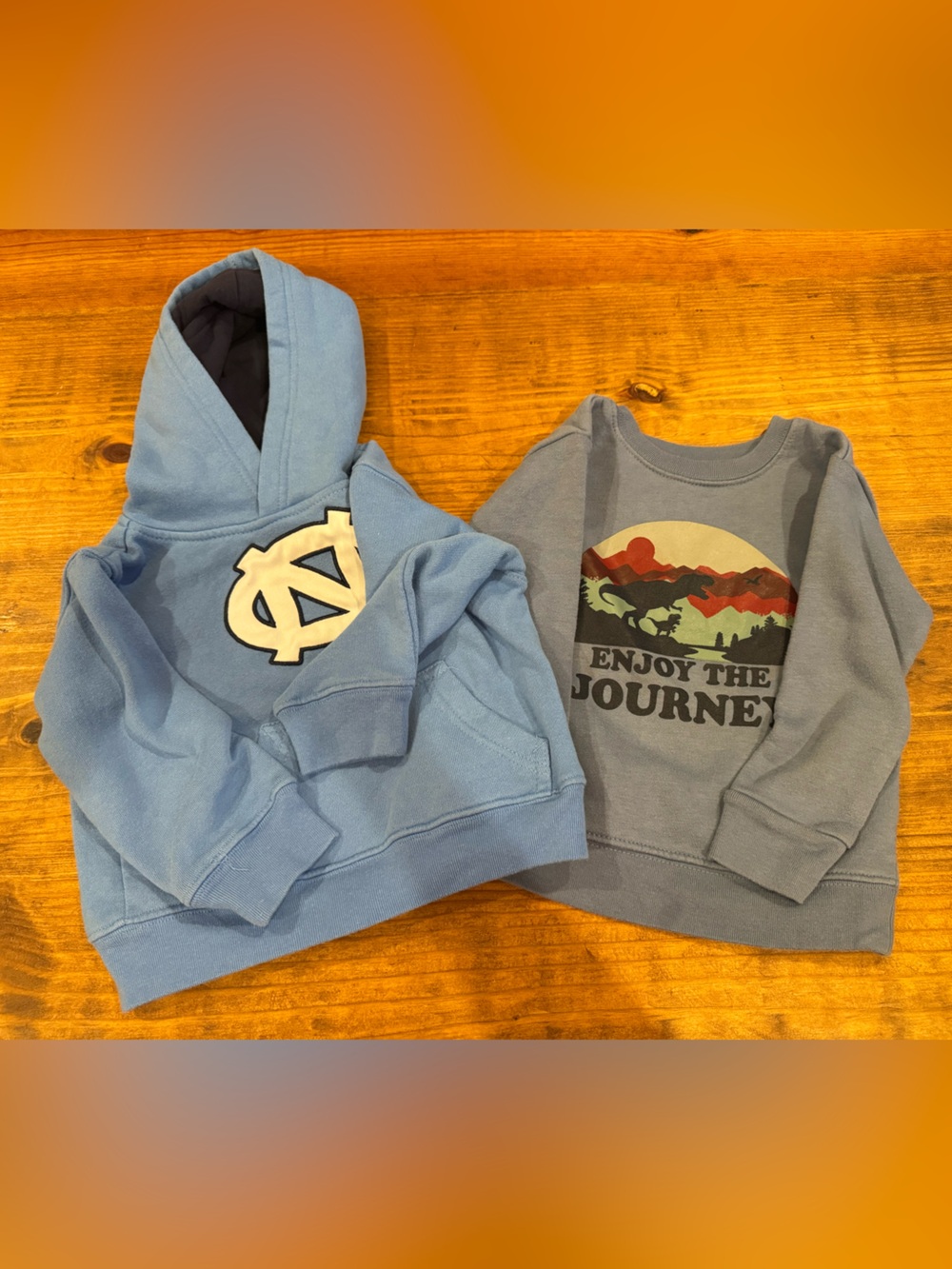 Kids Light Blue Hooded Sweatshirt and Crewneck Set